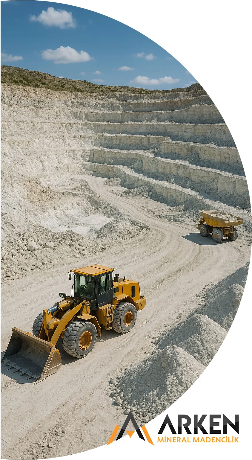 Arken Mineral Madencilik Çankırı bentonit ocağı ve iş makinesi